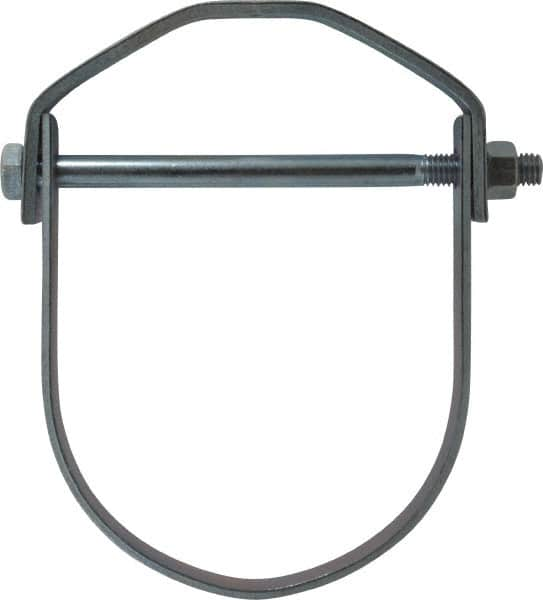 Empire - 5" Pipe, 5/8" Rod, Carbon Steel Adjustable Clevis Hanger - Electro Galvanized - Americas Industrial Supply