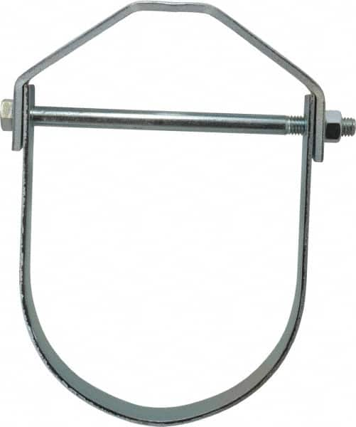 Empire - 6" Pipe, 3/4" Rod, Carbon Steel Adjustable Clevis Hanger - Electro Galvanized - Americas Industrial Supply