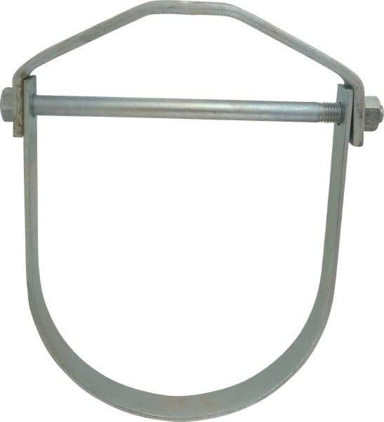 Empire - 10" Pipe, 7/8" Rod, Carbon Steel Adjustable Clevis Hanger - Electro Galvanized - Americas Industrial Supply