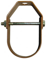 Empire - 3-1/2" Pipe, 1/2" Rod, Carbon Steel Adjustable Clevis Hanger - Copper Plated - Americas Industrial Supply