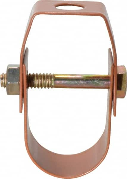 Empire - 1" Pipe, 3/8" Rod, Carbon Steel Adjustable Clevis Hanger - Copper Plated - Americas Industrial Supply