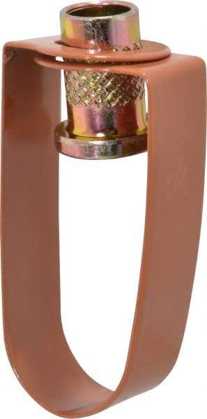 Empire - 3/4" Pipe, 3/8" Rod, Carbon Steel Emlok Swivel Ring Hanger - Copper Plated, 400 Lb Capacity - Americas Industrial Supply