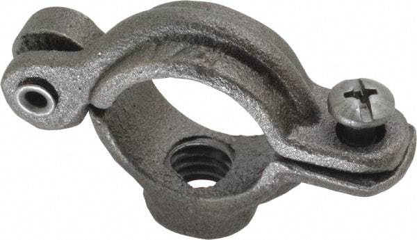 Empire - 1/2" Pipe, 3/8" Rod, Malleable Iron Split Ring Hanger - Black, 180 Lb Capacity - Americas Industrial Supply