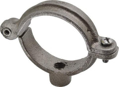 Empire - 1-1/2" Pipe, 3/8" Rod, Malleable Iron Split Ring Hanger - Black, 180 Lb Capacity - Americas Industrial Supply