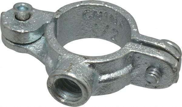 Empire - 1/2" Pipe, 3/8" Rod, Malleable Iron Split Ring Hanger - Electro Galvanized, 180 Lb Capacity - Americas Industrial Supply