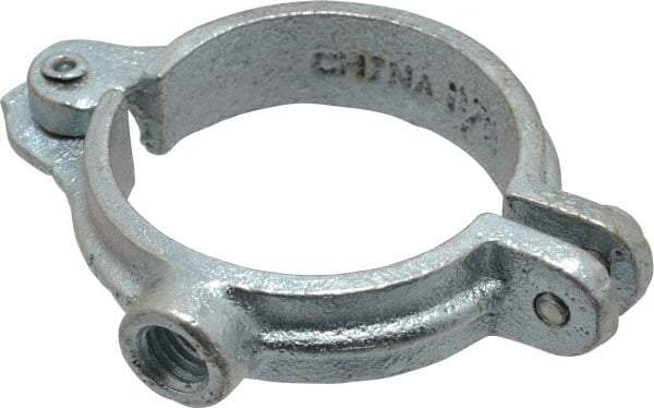 Empire - 1-1/2" Pipe, 3/8" Rod, Malleable Iron Split Ring Hanger - Electro Galvanized, 180 Lb Capacity - Americas Industrial Supply