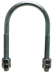 Empire - 7/8-9 UNC, 13-3/4" Long, Round U Bolt Clamp with No Mount Plate for 12" Pipe - 4-1/4" Thread Length, 9-5/8" Wide, Steel - Americas Industrial Supply