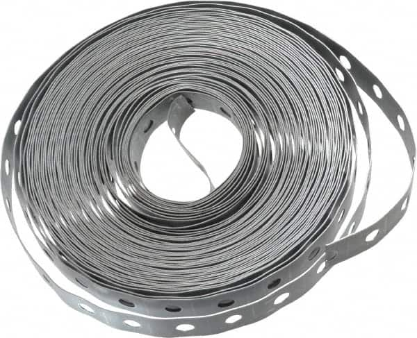 Empire - 50' x 3/4" Pre-Galvanized Carbon Steel Hanger Strapping - 22 Gauge - Americas Industrial Supply