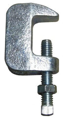 Empire - 1-1/4" Max Flange Thickness, 3/4" Rod Wide Jaw Top Beam Clamp - 900 Lb Capacity, Ductile Iron - Americas Industrial Supply