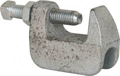 Empire - 1-1/4" Max Flange Thickness, 3/8" Rod Wide Jaw Top Beam Clamp - 400 Lb Capacity, Ductile Iron - Americas Industrial Supply