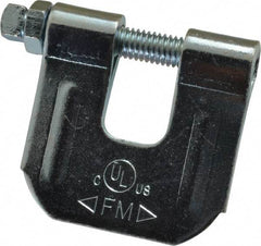 Empire - 3/4" Max Flange Thickness, 3/8" Rod C-Clamp with Locknut - 400 Lb Capacity, Carbon Steel - Americas Industrial Supply