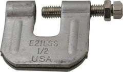 Empire - 3/4" Max Flange Thickness, 1/2" Rod C-Clamp with Locknut - 500 Lb Capacity, 304 Stainless Steel - Americas Industrial Supply