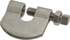 Empire - 3/4" Max Flange Thickness, 5/8" Rod C-Clamp with Locknut - 550 Lb Capacity, 304 Stainless Steel - Americas Industrial Supply