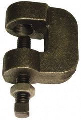 Empire - 3/4" Max Flange Thickness, 5/8" Rod C-Clamp with Locknut - 550 Lb Capacity, Ductile Iron - Americas Industrial Supply