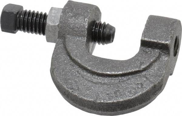 Empire - 3/4" Max Flange Thickness, 3/8" Rod C-Clamp with Locknut - 400 Lb Capacity, Ductile Iron - Americas Industrial Supply