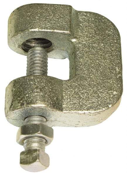 Empire - 3/4" Max Flange Thickness, 3/4" Rod C-Clamp with Locknut - 630 Lb Capacity, Ductile Iron - Americas Industrial Supply