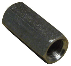 Empire - 1/4-20 Thread, 7/8" OAL Stainless Steel Standard Coupling Nut - Uncoated - Americas Industrial Supply