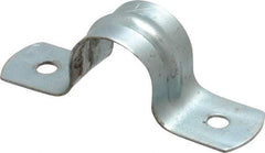 Empire - 1/2 Pipe, Carbon Steel, Galvanized Pipe, Conduit or Tube Strap - 2 Mounting Holes - Americas Industrial Supply