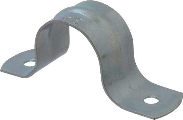 Empire - 3/4 Pipe, Carbon Steel, Galvanized Pipe, Conduit or Tube Strap - 2 Mounting Holes - Americas Industrial Supply