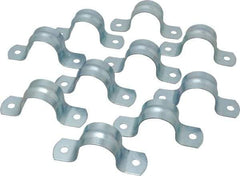 Empire - 1 Pipe, Carbon Steel, Galvanized Pipe, Conduit or Tube Strap - 2 Mounting Holes - Americas Industrial Supply