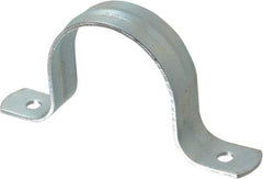 Empire - 2-1/2 Pipe, Carbon Steel, Galvanized Pipe, Conduit or Tube Strap - 2 Mounting Holes - Americas Industrial Supply