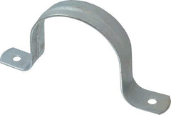 Empire - 3 Pipe, Carbon Steel, Galvanized Pipe, Conduit or Tube Strap - 2 Mounting Holes - Americas Industrial Supply