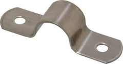 Empire - 1/2 Pipe, Grade 304 Stainless Steel, Pipe, Conduit or Tube Strap - 2 Mounting Holes - Americas Industrial Supply