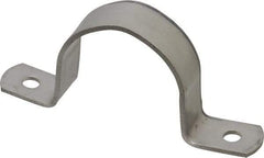 Empire - 1-1/2 Pipe, Grade 304 Stainless Steel, Pipe, Conduit or Tube Strap - 2 Mounting Holes - Americas Industrial Supply