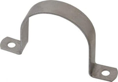 Empire - 2-1/2 Pipe, Grade 304 Stainless Steel, Pipe, Conduit or Tube Strap - 2 Mounting Holes - Americas Industrial Supply