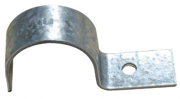 Empire - 2" Pipe, Carbon Steel, Electro Galvanized" Pipe or Conduit Strap - 1 Mounting Hole - Americas Industrial Supply