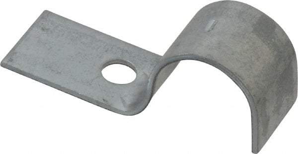 Empire - 1/2" Pipe, Carbon Steel, Electro Galvanized" Pipe or Conduit Strap - 1 Mounting Hole - Americas Industrial Supply