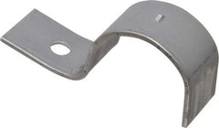 Empire - 1-1/4" Pipe, Carbon Steel, Electro Galvanized" Pipe or Conduit Strap - 1 Mounting Hole - Americas Industrial Supply