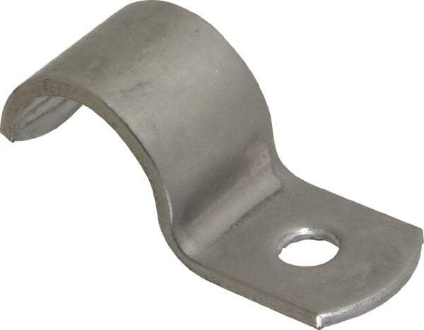 Empire - 1/2" Pipe, Grade 304 Stainless Steel," Pipe or Conduit Strap - 1 Mounting Hole - Americas Industrial Supply