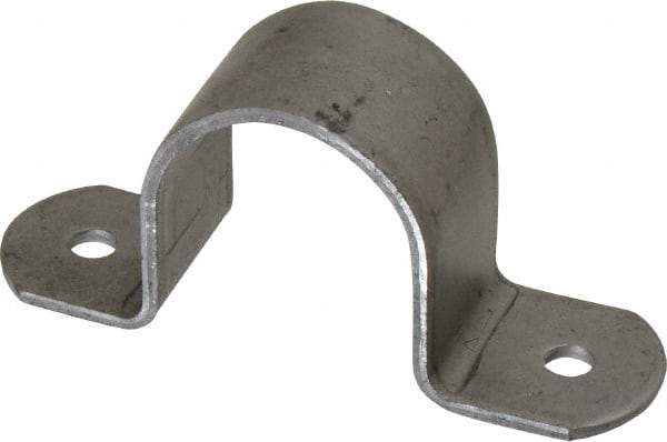 Empire - 1-1/4 Pipe, Carbon Steel, Pipe or Tube Strap - 2 Mounting Holes - Americas Industrial Supply