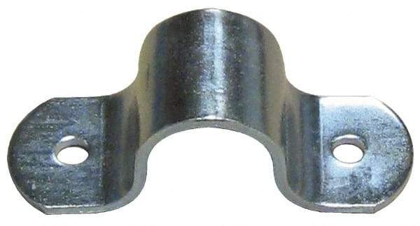 Empire - 4 Pipe, Carbon Steel, Electro Galvanized Pipe or Tube Strap - 4 Mounting Holes - Americas Industrial Supply