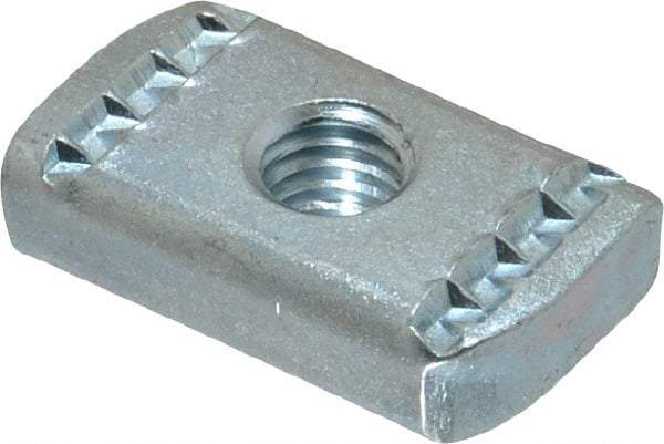 Empire - 3/8" Rod, Electro Galvanized Carbon Steel Strut Nut - Used for Attaching Hanger Rod or Other Accessories to Strut - Americas Industrial Supply