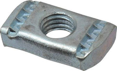 Empire - 1/2" Rod, Electro Galvanized Carbon Steel Strut Nut - Used for Attaching Hanger Rod or Other Accessories to Strut - Americas Industrial Supply