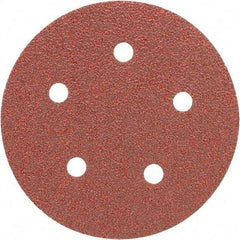 Porter-Cable - 5" Diam, 120 Grit Aluminum Oxide Adhesive PSA Disc - Fine Grade, Tan, C Weighted Backing, Flexible, 13,000 Max RPM - Americas Industrial Supply