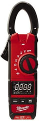 Milwaukee Tool - 2237-20, CAT III, Digital True RMS Clamp Meter with 1.3" Clamp On Jaws - 600 VAC/VDC, 600 AC/DC Amps, Measures Voltage, Capacitance, Continuity, Current, Resistance - Americas Industrial Supply