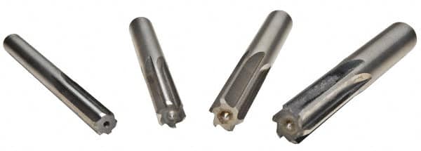 Value Collection - 5/16" to 1/2", Chucking Reamer Set - Straight Flute, Right Hand Cut, 4 Pieces - Americas Industrial Supply