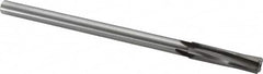 Made in USA - 7/16" Carbide-Tipped 4 Flute Chucking Reamer - Spiral Flute, 3/8" Straight Shank, 1-3/4" Flute Length, 7" OAL - Americas Industrial Supply
