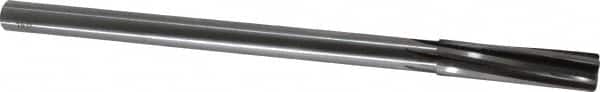 Made in USA - 1/2" Carbide-Tipped 6 Flute Chucking Reamer - Spiral Flute, 7/16" Straight Shank, 2" Flute Length, 8" OAL - Americas Industrial Supply