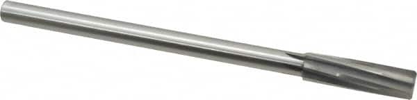 Made in USA - 9/16" Carbide-Tipped 6 Flute Chucking Reamer - Spiral Flute, 7/16" Straight Shank, 2" Flute Length, 8" OAL - Americas Industrial Supply