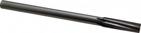 Made in USA - 5/8" Carbide-Tipped 6 Flute Chucking Reamer - Spiral Flute, 9/16" Straight Shank, 2-1/4" Flute Length, 9" OAL - Americas Industrial Supply
