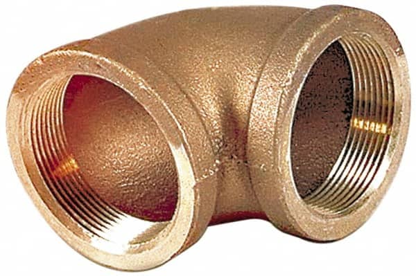 Merit Brass - Class 125, 1-1/4" Internal Pipe, Brass 90° Street Elbow - FBSPT x FBSPT - Americas Industrial Supply