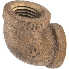Merit Brass - Class 125, 1/4" Internal Pipe, Brass 90° Street Elbow - FNPT x FNPT - Americas Industrial Supply