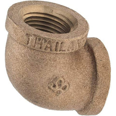 Merit Brass - Class 125, 3/8" Internal Pipe, Brass 90° Street Elbow - FNPT x FNPT - Americas Industrial Supply