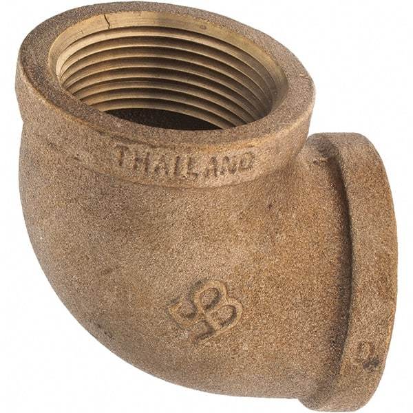 Merit Brass - Class 125, 1-1/4" Internal Pipe, Brass 90° Elbow - FNPT x FNPT - Americas Industrial Supply