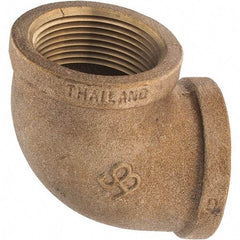 Merit Brass - Class 125, 1-1/4" Internal Pipe, Brass 90° Elbow - FNPT x FNPT - Americas Industrial Supply