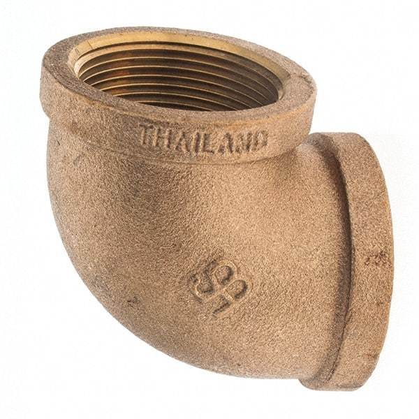 Merit Brass - Class 125, 1-1/2" Internal Pipe, Brass 90° Elbow - FNPT x FNPT - Americas Industrial Supply